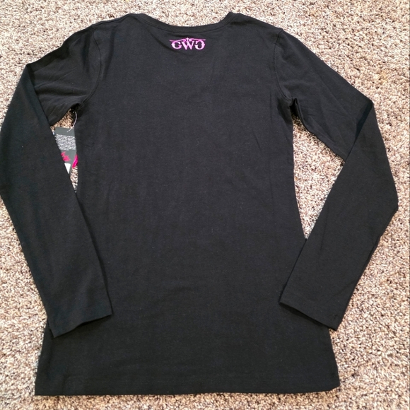 Girls With Guns- GWG- Rhinestone Long Sleeve T- Size Medium - Picture 6 of 7